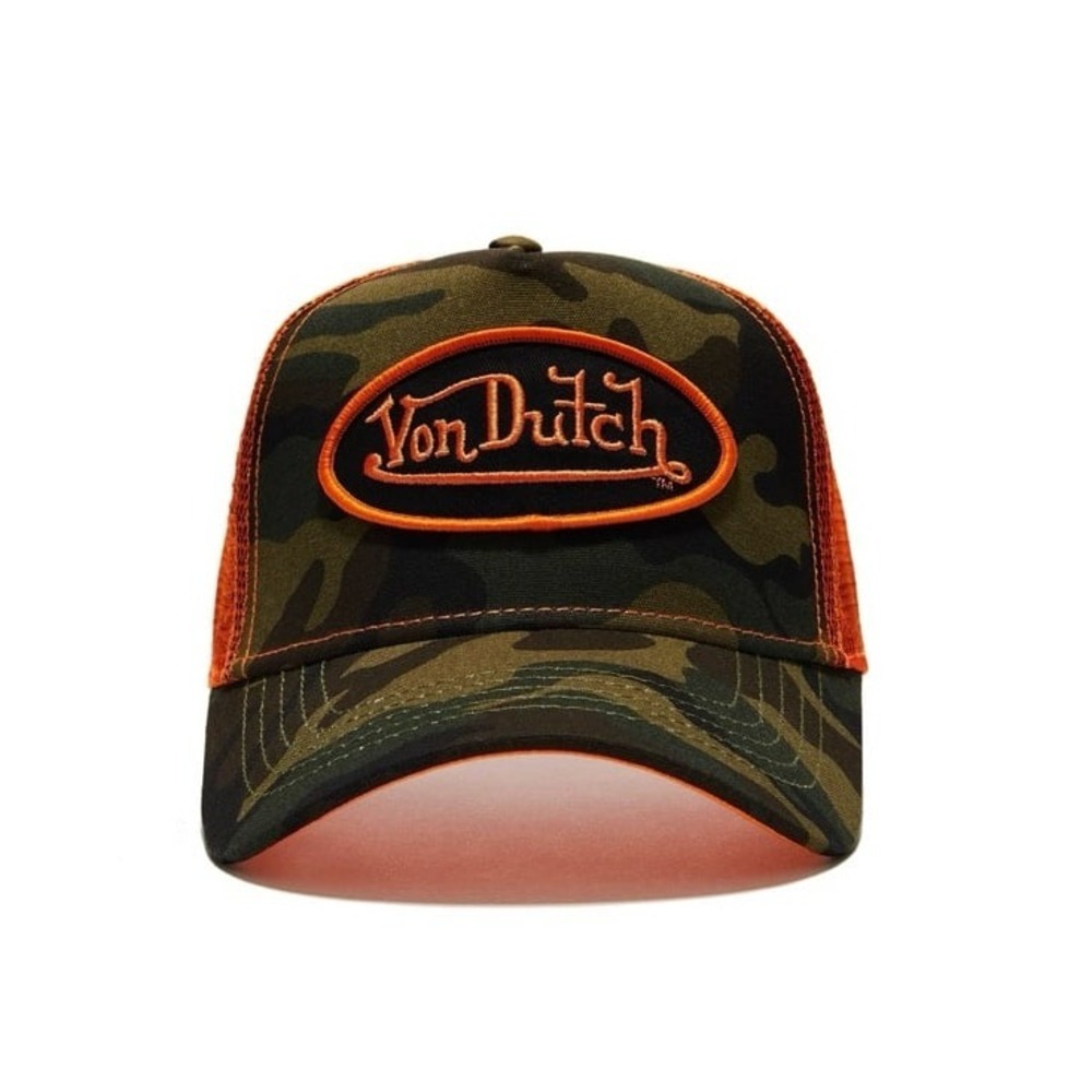 Von Dutch camouflage & orange SnapBack Trucker hat. NEW